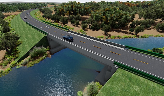 Rendering of Design and Build of Kotido-Kaabong Road in Uganda